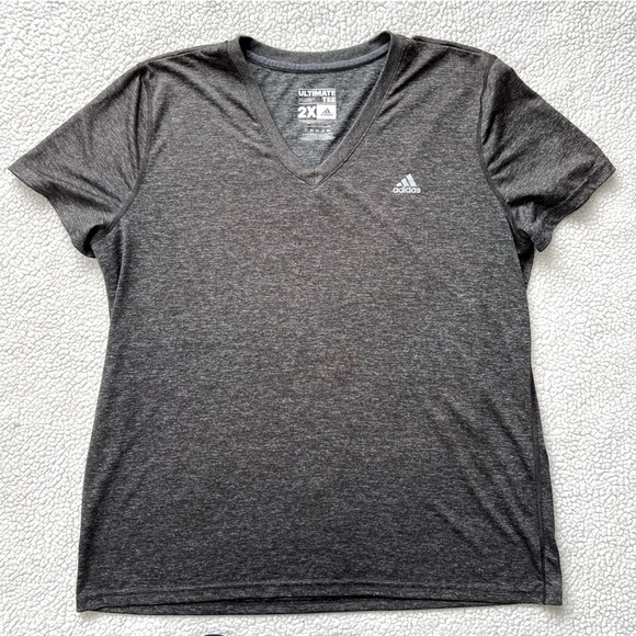 Adidas V-neck Dryfit T-Shirt - Picture 1 of 4